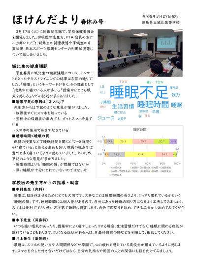 ほけんだより春休み号